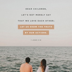 Actions speak louder than words. Sometimes, words aren’t what’s needed in a situation; just being there for a friend or loved one can make a difference. Don’t miss the opportunity to show love; it takes more effort to be hateful than loving. So, let’s portray the love of the Messiah to those around us, today!
📷: YouVersion