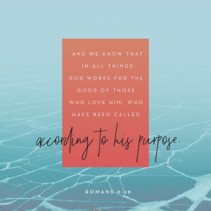 Romans 8 is one of my favorite chapters in the Bible. It’s all about living life by the Spirit and trusting in God for all our needs and being His children. We are all called to live according to His purpose and follow His commands, which can be easy to do when we’re happy, and everything seems to be going well in our lives; but what happens when the unexpected flips your world upside down?
I’m supposed to be in the States right now. My best friend is getting married next Sunday, and as one of her bridesmaids, my presence is needed; however, as I was packing for my trip, I felt unrest and panic come over me. Anyone who knows me knows how much I love to travel and how easy it is for me to pack and leave, but this time was different. I was stressed about what I needed to pack, and hours before my taxi arrived to take me to the airport, I couldn’t calm down. As I prayed, I asked God to show me what I was missing and give me peace; what God revealed was anything but what I expected!
From the very beginning, I’ve given this trip over to the Lord. I know that there is only so much I can do and am trusting that He will work His miracles if I am to truly called to be a part of this wedding and be in the States at this time. Tomorrow I will know for sure whether or not I will be boarding my flight on Wednesday. Thinking about it makes my heart pound, but I’m refusing to allow myself to get worked up; instead, I'm focusing on getting ready for my meeting and praying.
Are you going through a testing time right now? Maybe you’re facing a giant and have no idea how to defeat him. Well, I encourage you to meditate on Romans 8 and allow the Holy Spirit to show you what you need to do. I’m so thankful God revealed the thing I was missing before it was too late, though the timing couldn’t have been worse.
All things work together for those who are called according to His purpose!
📷: YouVersion