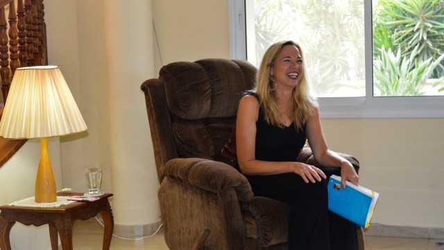 Margaret McMullen sharing her book, Where the Angels Lived