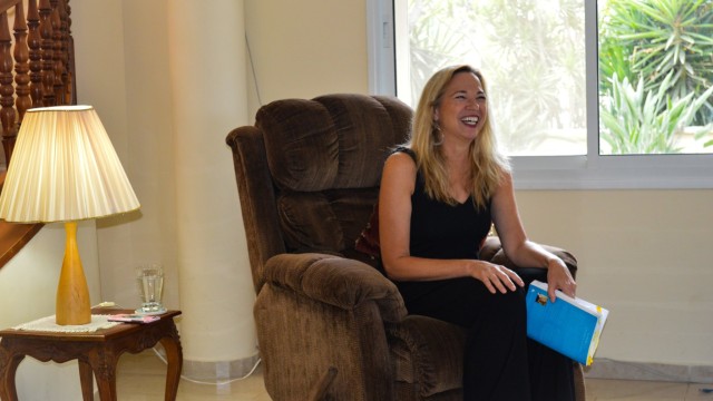 Margaret McMullen sharing her book, Where the Angels Lived