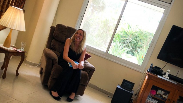 Margaret McMullen sharing her book, Where the Angels Lived